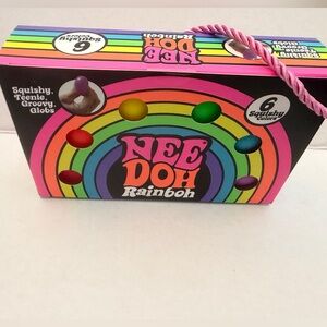 NeeDoh Rainboh Box-Six Teenie Groovy Globs New in Box